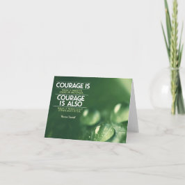 "Courage" Winston Churchill-inspirationsoffert Tack Kort