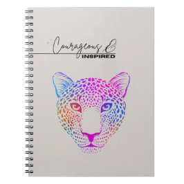 Courageous & Inspired Cosmic Leopard Notebook Anteckningsbok