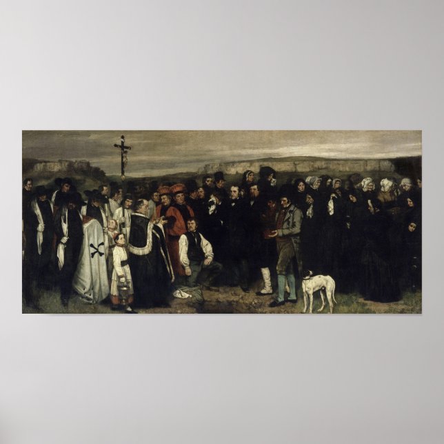 Courbet - Begravning i Ornans Poster (Framsidan)