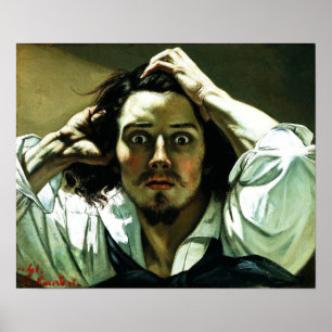 Courbet den Desperate Man Poster
