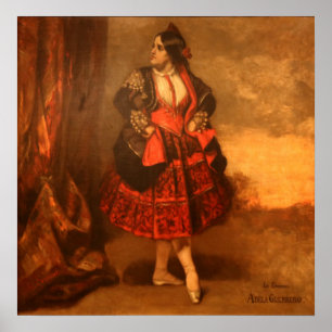 Courbet - La Signora Adela Guerrero spansk dansare Poster