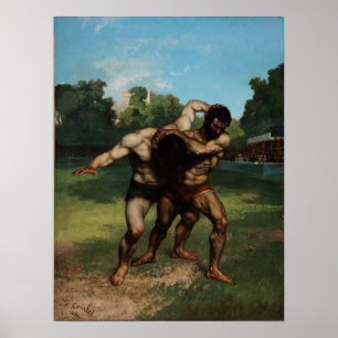Courbet - Wrestlers Poster
