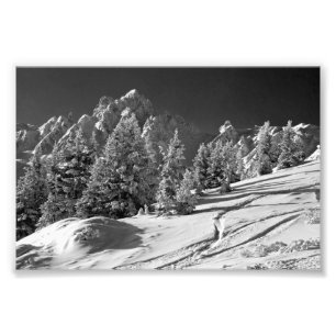 Courchevel 1850 3 Valleys Fransk Alperna Frankrike Fototryck