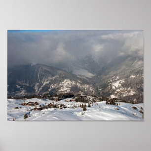 Courchevel 1850 3 Valleys Fransk Alperna Frankrike Poster