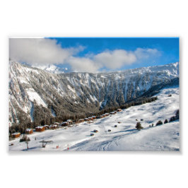 Courchevel 3 Valleys Fransk Alperna Frankrike Fototryck