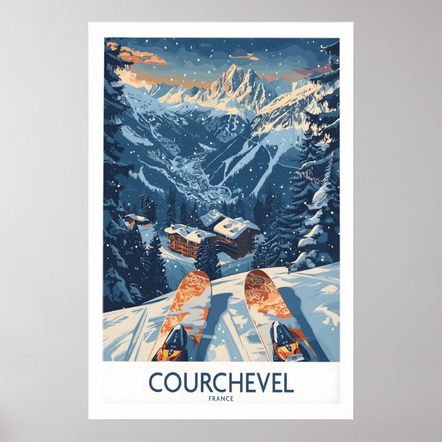 Courchevel Affisch Frankrike 1 (Framsidan)