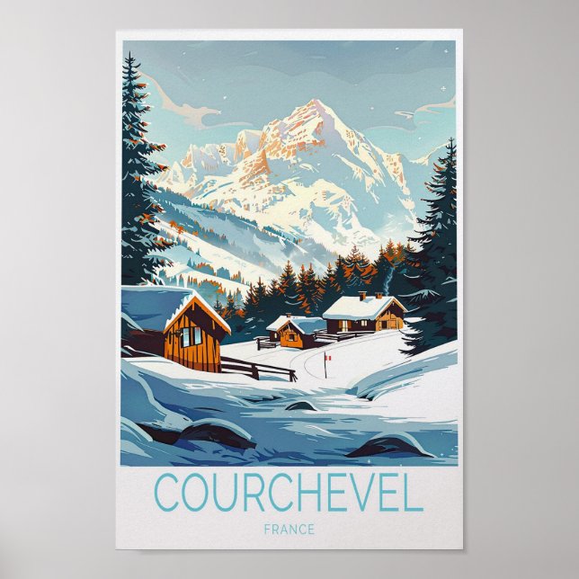 Courchevel Frankrike Poster (Framsidan)