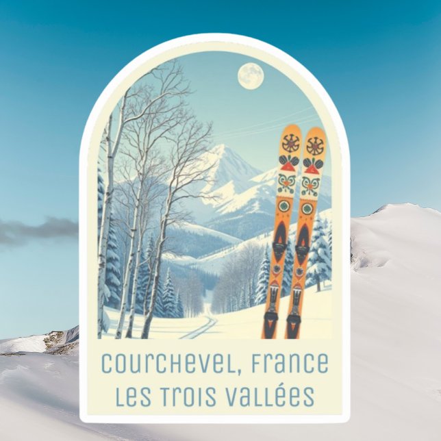 Courchevel Frankrike ski helgdag souvenir Klistermärken (Skapare uppladdad)