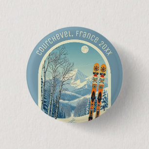 Courchevel Frankrike ski helgdag souvenir Knapp