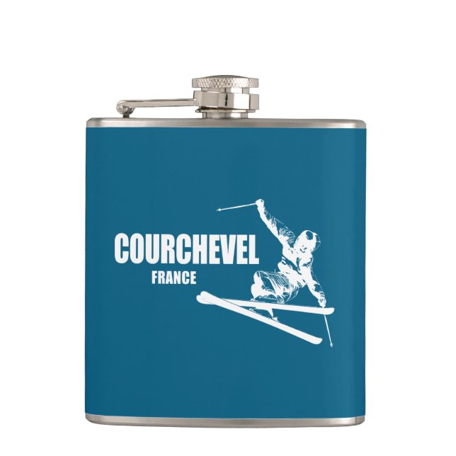 Courchevel Frankrike Skidåkare Fickplunta (Framsidan)