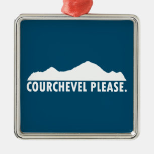 Courchevel Frankrike, tack Julgransprydnad Metall