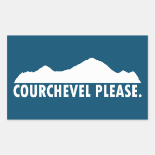 Courchevel Frankrike, tack Rektangulärt Klistermärke