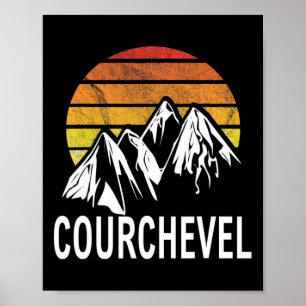 Courchevel Les Trois Vallees Frankrike Ski Snowboa Poster