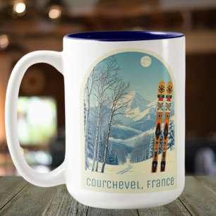 Courchevel les trois Vallées souvenir Två-Tonad Mugg