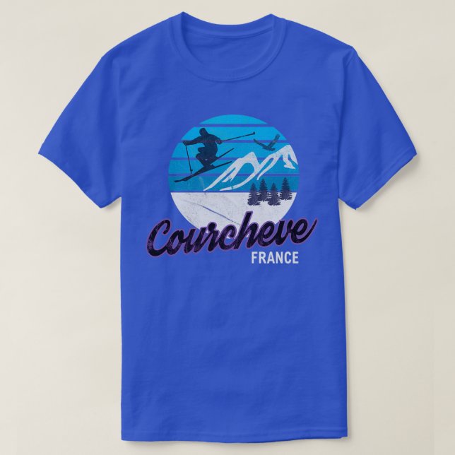 Courchevel Les Trois Valles Fransk Alpernas Frankr T Shirt (Design framsida)