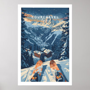 Courchevel Print Frankrike 1 Poster