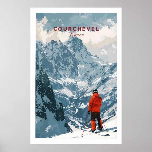 Courchevel Ski Poster 1 (Framsidan)