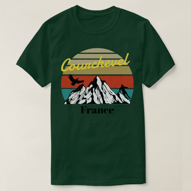Courchevel ski Savoie Frankrike T Shirt (Design framsida)