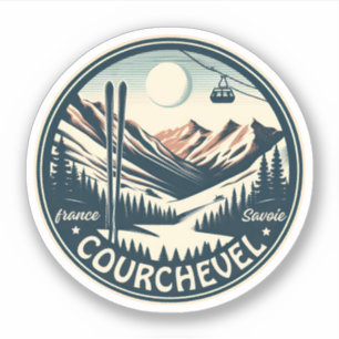 Courchevel skidort i de franska alperna presenter  klistermärken