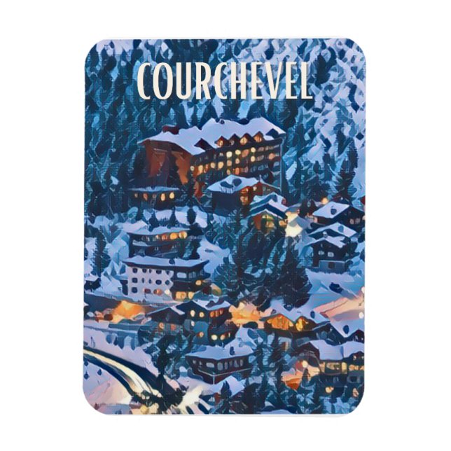 Courchevel Station de ski Magnet (Vertikal)