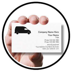 Courier Delivery Van Design Visitkort