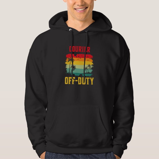 Courier On Holiday Off Duty  Summer Break Outfit Hoodie (Framsida)