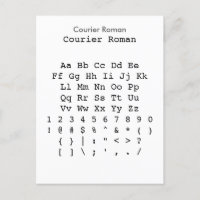 Courier Roman - Zazzle Font Sampler Lakan