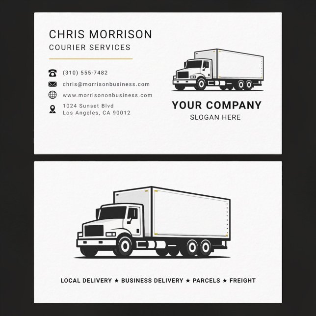 Courier Services Truck  Visitkort (Skapare uppladdad)