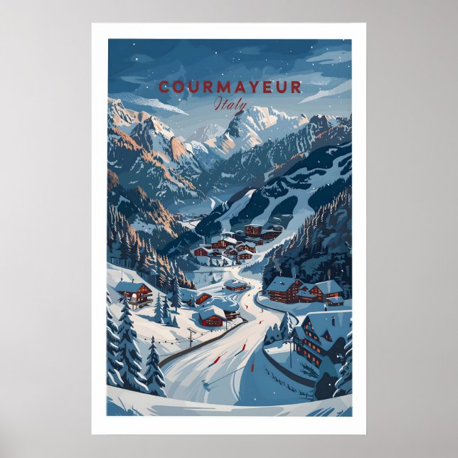 Courmayeur Resorera - Italien 1 Poster (Framsidan)