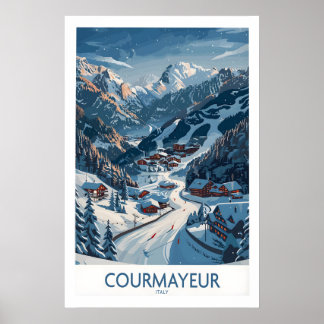 Courmayeur skidtryck - Italien 1 Poster