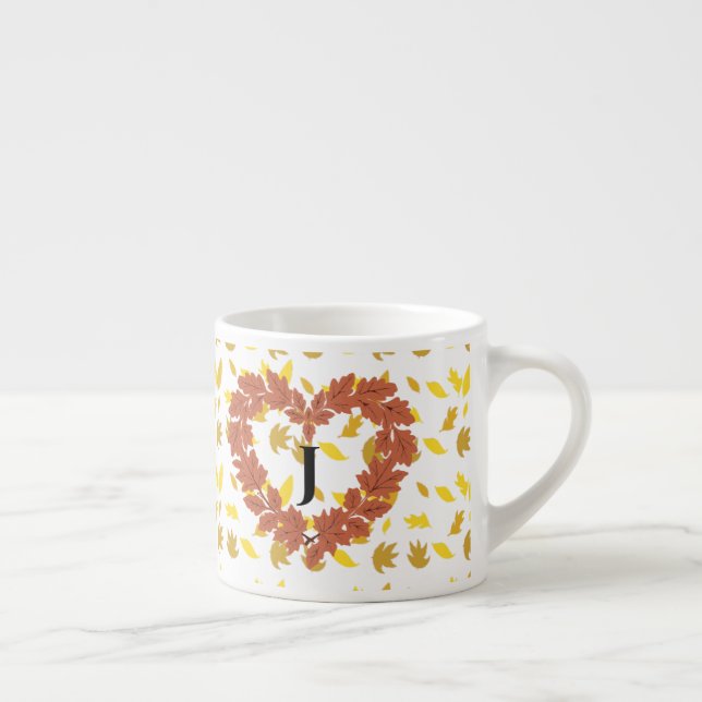 couronne d'automne sur son lit de feuilles espressomugg (Höger)