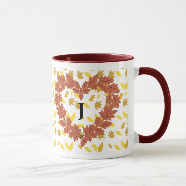 Couronne d'automne sur son lit de feuilles mugg (Höger)