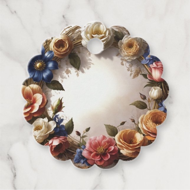 Couronne de fleurs gåvor etiketter (Framsida)