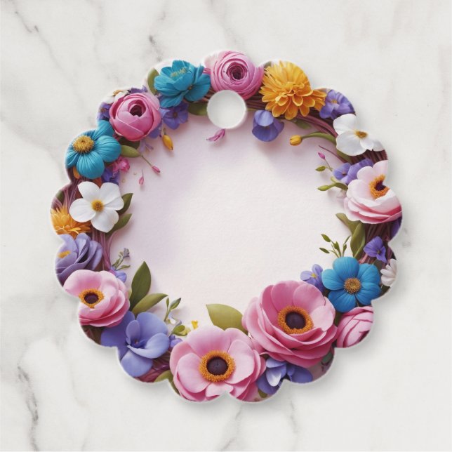 Couronne de fleurs gåvor etiketter (Framsida)