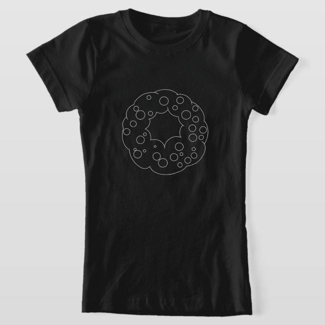 Couronne élégante et arrondie pour les fêtes t shirt (Laydown)