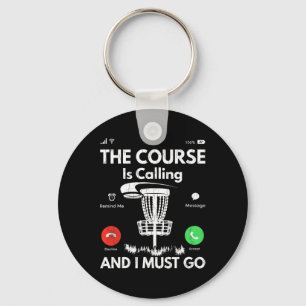 Course Is Calling Rolig Discgolfspelare Golfande G Nyckelring