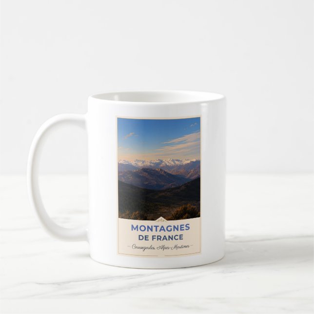 Coursegoules, France – Mountain Panorama Kaffemugg (Vänster)