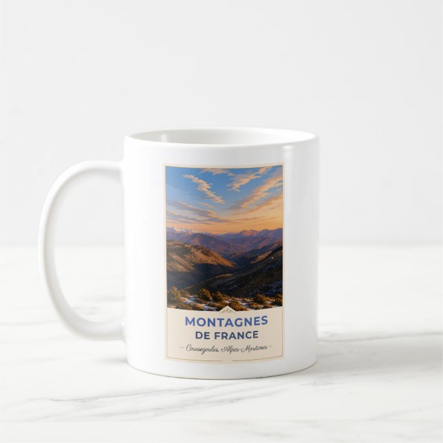 Coursegoules, France – Valley Sunset Kaffemugg (Vänster)