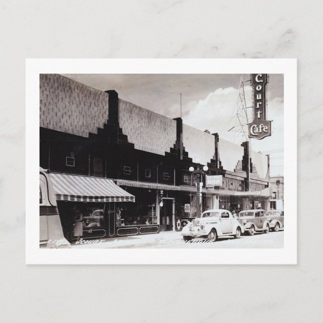 Court Cafe, Albuquerque, New mexico Vintage Vykort (Framsida)