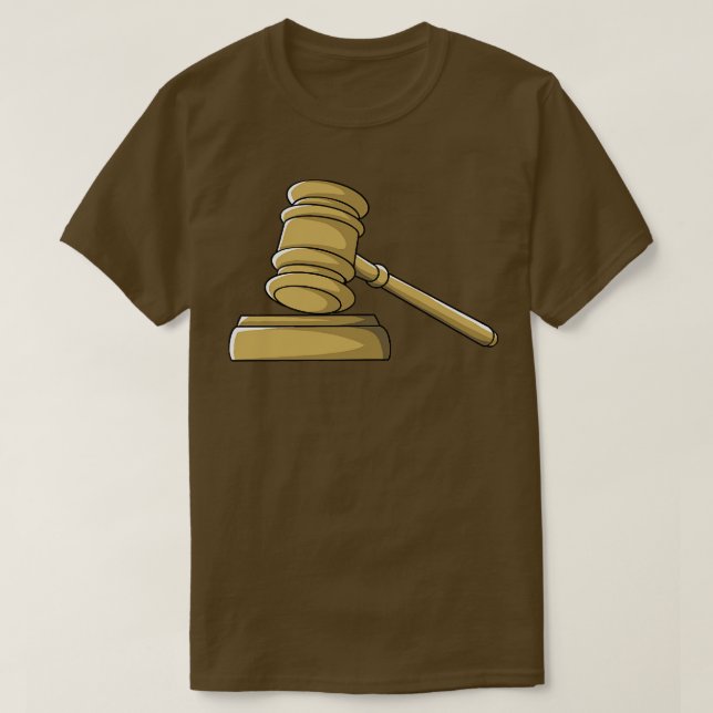 Court Gavel domare Trial Judges Lawyer T Shirt (Design framsida)
