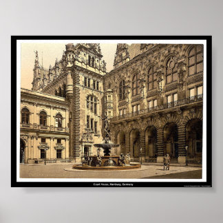 Court House, Hamburg, Tyskland Poster