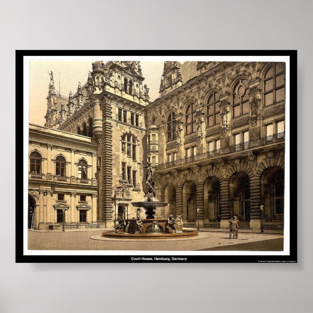 Court House, Hamburg, Tyskland Poster (Framsidan)