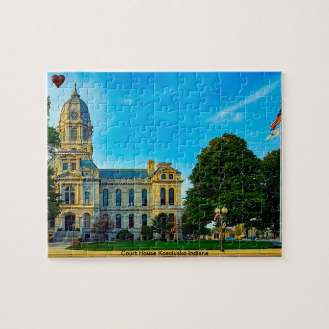Court House Kosciusko Indiana Pussel (Horisontell)
