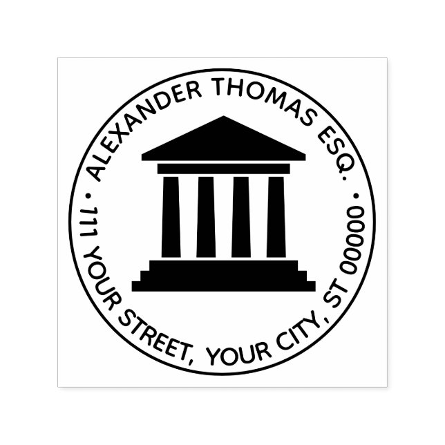 Court House Legal Lawyer, domare Namn Returadress Självfärgande Stämpel (Design)