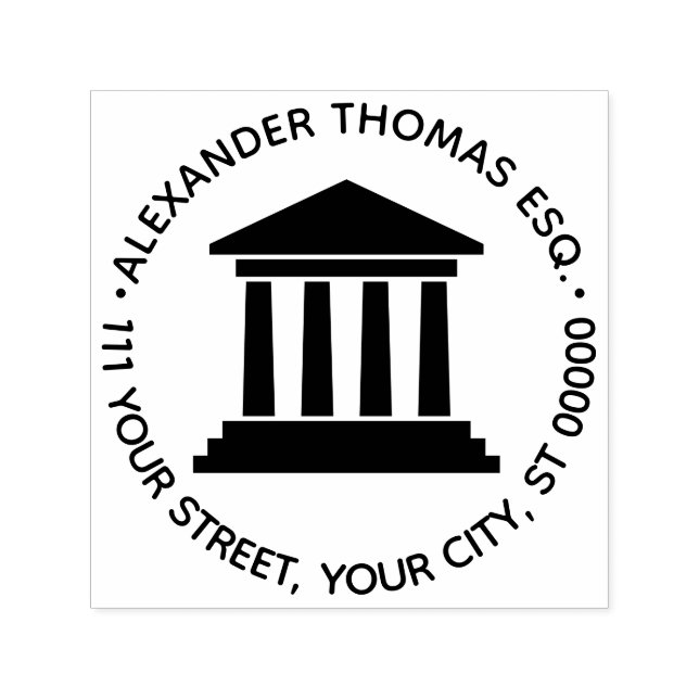 Court House Legal Lawyer, domare NF Namn Adress Självfärgande Stämpel (Design)