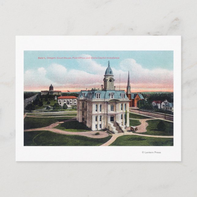 Court House, Post Office, Huvudstad Bldg Vykort (Framsida)