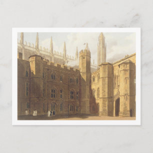 Court of Kung College, Cambridge, från "The Hist" Vykort
