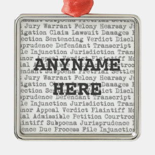 Court Reporter-jul Julgransprydnad Metall