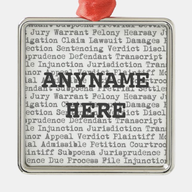 Court Reporter-jul Julgransprydnad Metall (Framsidan)