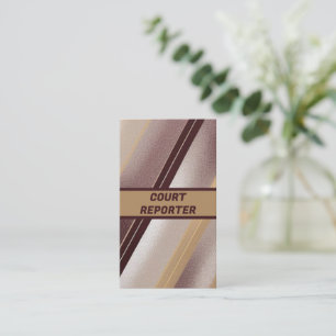 Court Reporter Modern Linjer Visitkort